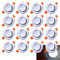 Yakimz LED Einbaustrahler, Ultra Flach 3W 230V Spots Einbauleuchten, 6500K Kaltweiß, IP20 Schutzart, 30° Schwenkbar, Für Badezimmer Und Wohnzimmer, 20er Set [Energieklasse A++]