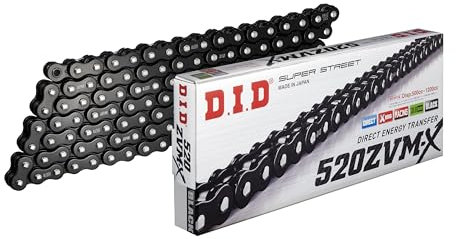 Cadena de remaches DID X-Ring 520ZVM-X/130 ZJ negra (5/8 x 1/4 x 10,16)