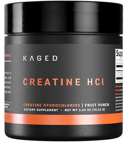 Kaged Creatine HCl Powder | 7X Concentrated vs Mono | Muscle Building & Recovery | High Absorption | No Bloating | Creatine for Men & Women | Vegan, Gluten Free | Fruit Punch | 75 Servings