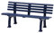 PROREGAL Gartenbank Antigua | 3-Sitzer | Blau | HxBxT 74x150x54cm | Witterungs- & UV-beständiger Kunststoff | Parkbank Sitzbank Außenbereich Garten Balkon Terrasse