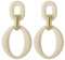 SIXDUTON Ohrringe Creole für Damen, Ovale Acryl Neon Statement Ohrringe für Frauen, Groß Hypoallergen Bunte Modeschmuck Geschenk für Kostümzubehör Karneval Mottoparty (Beige)