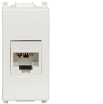 FANTON 23713-27 Presa dati RJ45 UTP 180° cat.6 crimpaggio senza utensile con adattatore per placche e supporti BTICINO MATIX