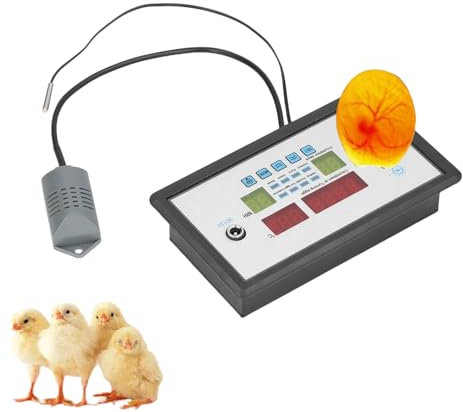 Egg Incubator for Hatching Eggs, Automatic Egg Brooding Machine, 100W Temperature Controller Thermostat, 12V Egg Incubator Controller Automatic Control System Egg Incubator Machine for Eggs Duck Eggs