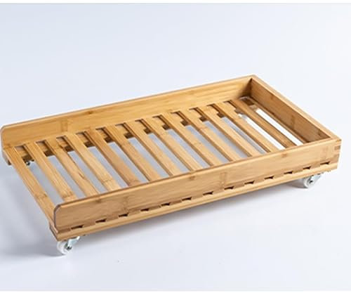 Luminexia Soporte de CPU móvil,Soporte de Caja de Computadora con Laterales Protectores,Soporte para CPU con 4 Ruedas,Accesorios de computadora,Madera (2 Estilos)