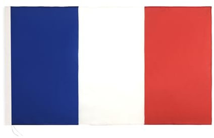 LEIVESTE - Bandiera Francese, Resistente alle Intemperie con Passante Per L'Asta Bandiera Francese, 90x150cm.