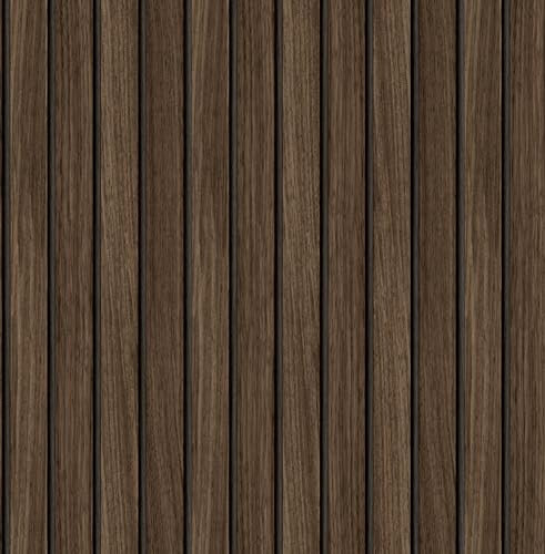 Easy Decor Holz Streifen Braun Vliestapete 10mx52cm | | Einfach anzubringen und zu Entfernen 1005 x 52