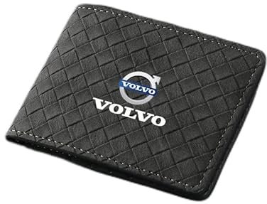zzbFee Sac de Carte de Titulaire de Permis de Conduire pour Volvo XC40 XC60 XC90,Porte-Cartes de Crédit Etui à Cartes Bancaires Portefeuille de Poche Mince pour Hommes et Femmes,Grey