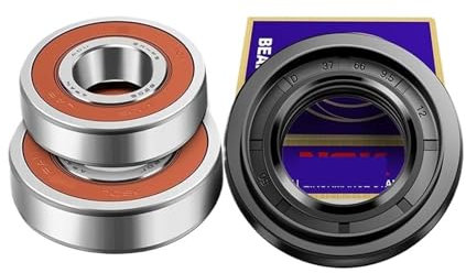 BmXauz Joint d'eau for Machine à Laver à Tambour, pièces de Bague d'étanchéité for Joint d'huile, Compatible for LG (37 * 66 * 9.5 * 12) + roulements 2 pièces (6205 6206)