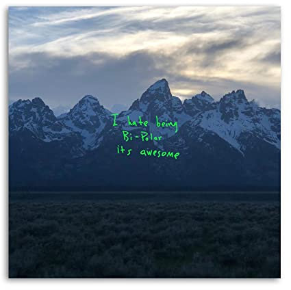 NOEMOHA Reviews of Ye by West Album Music Pop Rap-Poster, dekorative Malerei, Leinwand, Wandposter und Kunstdruck, moderne Familienschlafzimmer-Dekoration, Poster, 50 x 50 cm