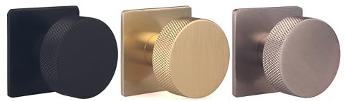 Natural Goods Berlin Möbelgriffe rund ACHSE 2 Stück Edelstahl-Optik/Möbelknöpfe mit ⌀35mm / Schrankknöpfe passend für 15-22mm Türstärken/Griffe für Küchenschränke, Kommoden, Sideboard etc.