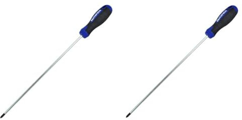 Faithfull FAISDPZ2L Soft-Grip Long Reach Screwdriver Pozidriv PZ2 x 250mm & FAISDPZ1L Soft-Grip Long Reach Screwdriver Pozidriv PZ1 x 250mm