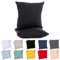 Lotusein Kissenbezug 60x60 cm (2er Set) - Schwarz - 100% Jersey Baumwolle 175 g/qm Kissenbezüge - Kissenhülle für Kissen mit Reißverschluss - Oeko-Tex Zertifiziert