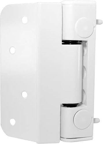 Fixrello Composite Door Hinge White | 3 x 3D Adjustable Butt Rebate Door Hinge | Hinge and Body Included | Up to 100kg Load Capacity in 3 Hinges (3 Hinges)