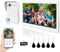 ANJIELO SMART Wifi Video Door Phone Doorbell Intercom System, 1080P Video Doorbell Camera with 10 Inch Touch Monitor, (Wired),Supports Fingerprint, RFID Card and Password Unlocking