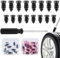 41 Pcs Tubeless Tyre Repair Kit Rubber Nails,Self Service Car Tyre Puncture Repair Screws,Rubber Nail Screw Puncture Emergency Repair Kit with Screwdriver for Car Motorcycle Bike Truck-20 S+20 L