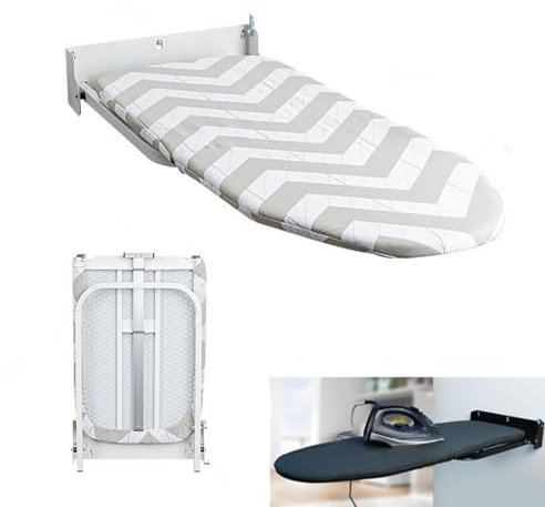 LCBKYDVM Asse da Stiro a Muro e da Tavolo Pieghevole - Tavola da Stiro (Bianco)