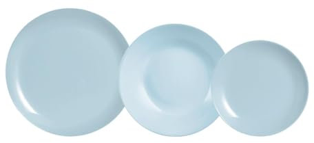 Luminarc Diwali Paradise Vajilla Opal 18 Piezas - 6 Personas Opal Apto Microondas Apto Frigorífico Apilable