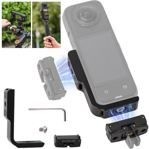 Honbobo Supporto per Insta360 X5/Insta360 X4, Verticale-Orizzontale Magnetico Adattatore Mount Espansione Accessori per Insta360 X5/Insta360 X4