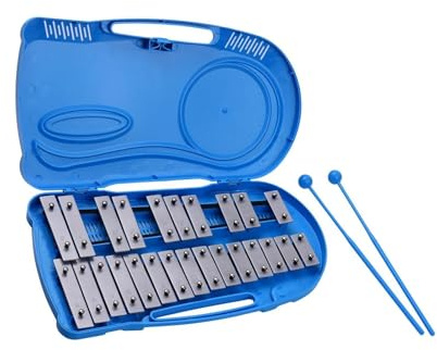 Xylophon Kit Professionelles 25-Ton-Glockenspiel-Xylophon Mit Koffer 2 Schlägeln Aus Metall Und Kunststoff