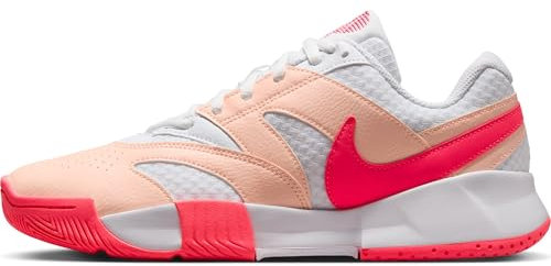 Nike Damen-Tennisschuh Nikecourt Lite 4 Damen-Tennisschuh, White/Hot Punch-Crimson Tint-Aster Pink, FD6575-101, 38 EU (W 7 US)