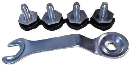 OTURLICC Clé à vis for Pied de réglage de Machine à Laver, Compatible avec Samsung(Silver-4pcs Silver-1pcs)