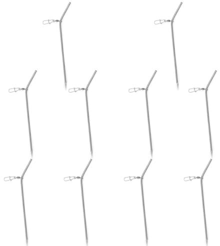 Tovbmup 10 Stück Anti Tangle Boom aus Kupferrohren 9cm,Angel Zubehör Feedern Mit Wirbel,Anti Tangle Angeln,für Grundblei Feederzubehör Feeder Angeln Grundangeln Futterkorb Angeln