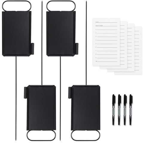 Niyanghome Closest to The Pin Marker 4 Pcs - Golf Metal Proximity Marker with 50 Sheets Cards and 4 Pens, Stainless Steel Golf Marker Golf Signs for Long Drive Putting Competition