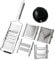 5 in 1 Multi Purpose Handheld Stainless Steel Multifunctional Vegetables Fruits Slicer, Chopper, Grater, Cutter, Shredder, with Free Peeler