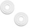 2 Pcs 12inch Round Medallion PU Decorative Ceiling Fan Light Fixtures Covers Plate, Sleek Design Lightweight Decorative Ceiling Cover For Light Fixtures