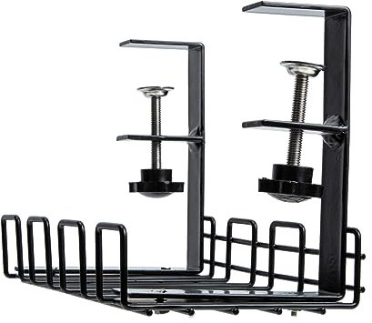 Artibetter under Desk Cable Organizer Tray for Efficient Wire Storage Compact Design Easy Access to Cables for Home Office and Workstations Keeps Electric Cords Tidy and Safe