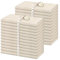 Showgeous 24 Stück Leinen Baumwoll Servietten 40x40cm Dinner Stoffservietten Baumwolle Leinen Mischgewebe Servietten Waschbar Wiederverwendbar Leinen Flachs Servietten für Hochzeit Dinner Party(Beige)