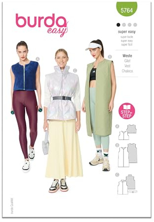 Burda Style Sewing Pattern B5764 Misses' Waistcoats and Vest