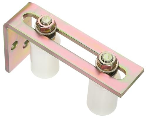 QUARKZMAN Guide de Roulement de Porte Réglable Roulement en Nylon | pour Porte Coulissante de 2.4 Avec Support en L, Ensemble de Support de Guide de Roulement pour Porte Coulissante Blanche