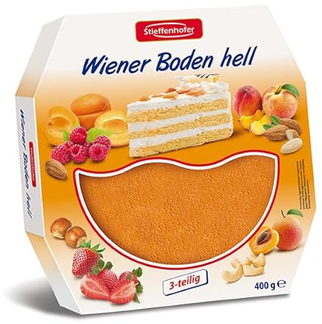 Stieffenhofer Wiener Boden hell, Tortenboden, dreiteilig, 400g