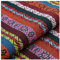 AMateschitz Vintage Jacquard Stoffe Ethnischer Stil Patchwork Stoffe Ethno Drucken Möbelstoff Exotischer Blumenmuster Dekostoffe Meterware, Für Heimdekoration Nähen Quilt DIY Rosa-Orange-Dunkelgrün 1M
