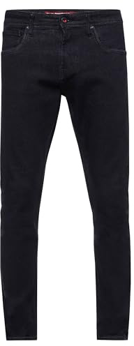 Rusty Neal Black Denim Jeanshose Cotton Stretch Slim Fit Pants Herren Jeans Hose Schwarz L30 L32 L34