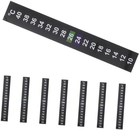 UKCOCO 8 Stück Aquarium -fischtank -temperaturaufkleber Thermometerstreifen Für Gläser Thermometerstreifen Aufkleben Wassertemperaturaufkleber Fischtank Das Haustier