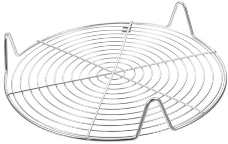 PartyKindom Stainless Steel Steamer Rack 20cm Diameter Feet 304 Steel Round Steaming Stand for Pressure Cooker and Electric Rice Cooker Home Cooking Rack