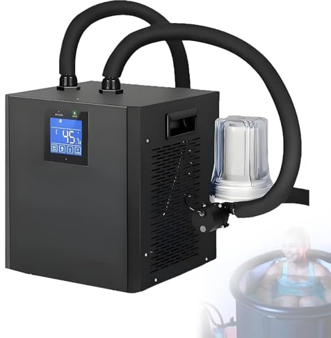 1/3 PS Water Chiller Kit Für Eisbad, Minimale Temperatur 4 °, 3 Modi Low Rauschen LED-Touchscreen, Eisbad-Kälte Für Zuhause, Hotels (EU -Stecker)