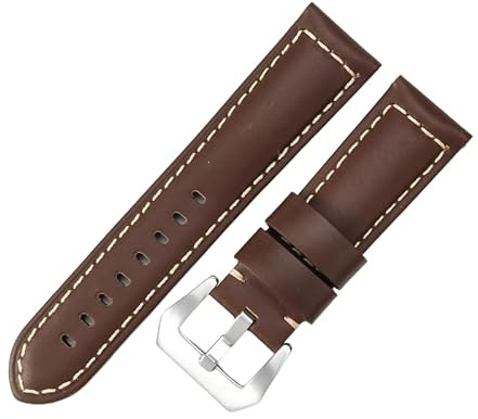 ROUHO Vintage Ersatz-Uhrenarmband, Edelstahl Dornschließe Uhrenarmband für Panerai PAM111 441