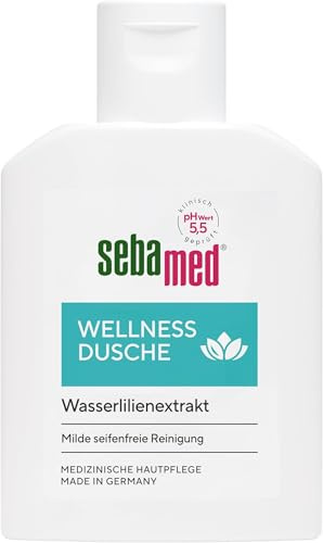 Sebamed Wellness Dusche 50 ml, in praktischer Reisegröße für unterwegs, Duschgel für Männer und Frauen, mit Pflegekomplex aus Wasserlilienextrakt und Allantoin