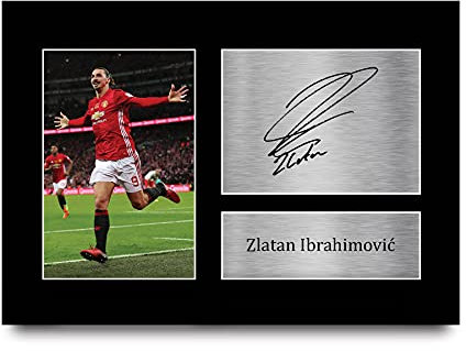 HWC Trading Zlatan Ibrahimovic A4 Ungerahmt Signiert Gedruckt Autogramme Bild Druck-Fotoanzeige Geschenk Für Fußball Fans