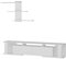Alphamoebel 3597 Game Wohnwand TV Board Lowboard Fernsehtisch Fernsehschrank Sideboard Fernseh Hängeschrank Tisch für Wohnzimmer, Holz, Weiß, mit Regal, 180 x 29,6 x 36,8 cm
