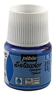 Pot de peinture pour tissu - Textile opaque - Bleu ciel - Pébéo - Setacolor - 45ml