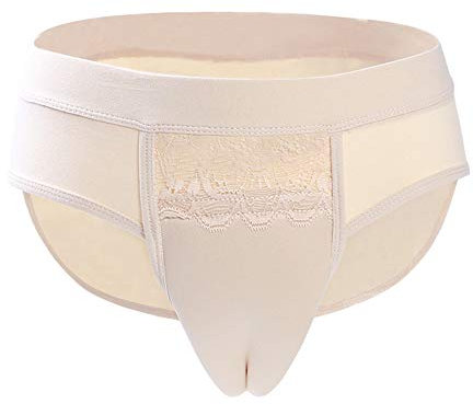 BaronHong - Camel Toe - Gaff Panty-Slip für Crossdresser Transgender (nackt, XL)