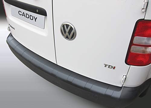 Aroba AR4333R Ladekantenschutz kompatibel mit Volkswagen Caddy und Caddy Maxi BJ. 05.2004-05.2015 Stoßstangenschutz passgenau mit Abkantung ABS Sonderfarbe Aluminium Gebürstet Optik