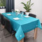 DECOOR - schmutzabweisende Tischdecke, 80 x 80, Türkis, veredelt mit einer eleganten 7 cm langen Rückseite, aus Satingewebe 190g/m², 100% Polyester, hergestellt in EU