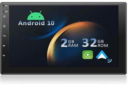 YUNTX Android 10.0 Doppel Din Autoradio mit navi - GPS 2 Din - Rückfahrkamera einbeziehen - 7 Zoll - Soutien DAB+ | Commande au Volant | 4G | WiFi | Bluetooth | Mirrorlink | USB | SD | Carplay