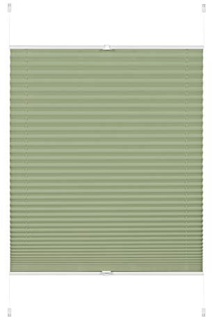 Gardinia 36179 EASYFIX Plissee Greta zum Klemmen, Blickdichtes Faltrollo, Alle Montage-Teile inklusive, Mintgrün, 90 x 130 cm (BxH)