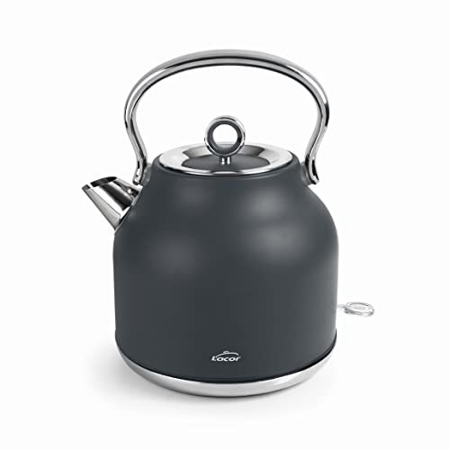 Lacor 69397 STRIX Retro Wasserkocher, Edelstahl 18/10, matt, 1 '7 l, Grau